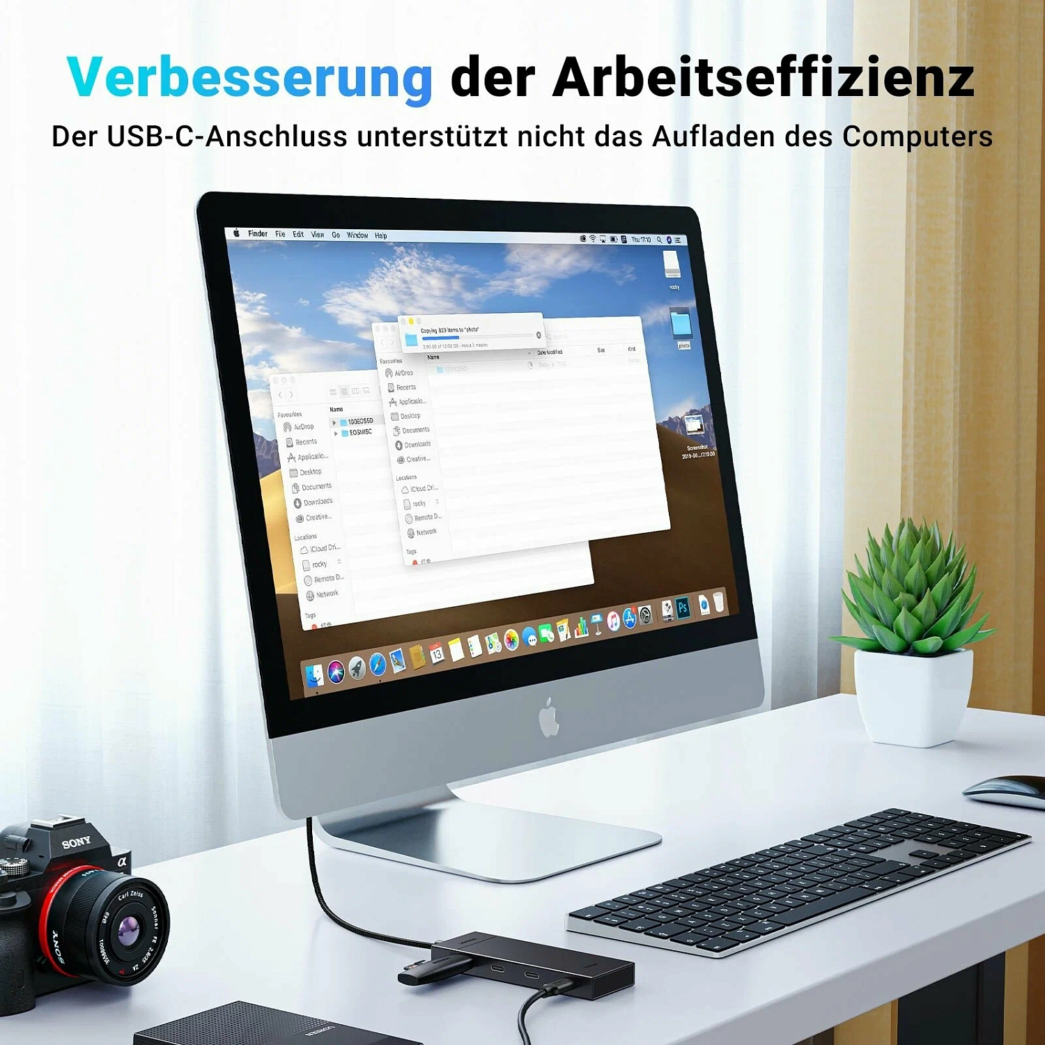 35584 USB-хаб UGREEN CM806 USB-C - 4xUSB-C HUB без PD. Цвет: черный